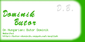 dominik butor business card